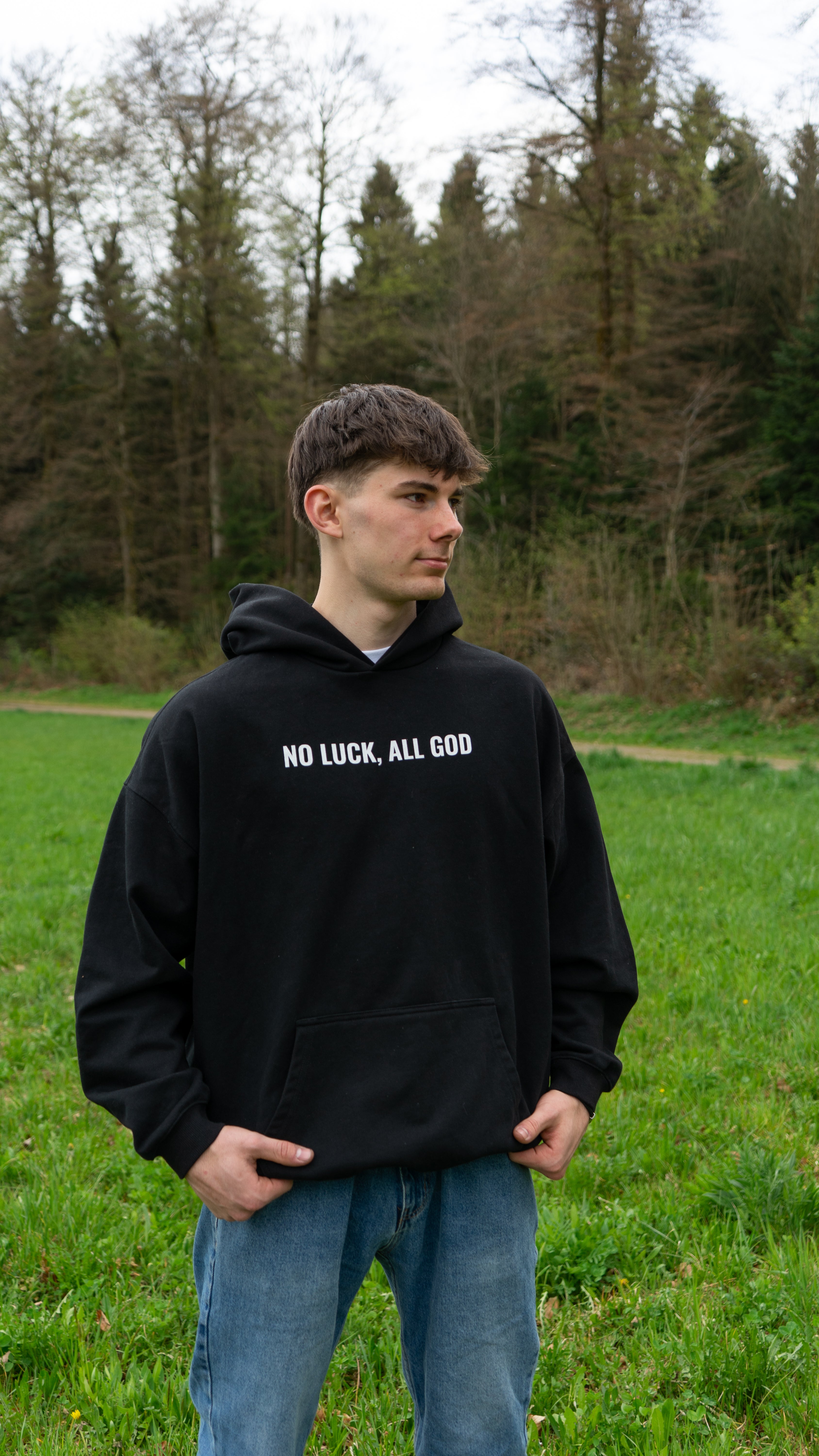 No Luck, All God Hoodie (Heavyweight)